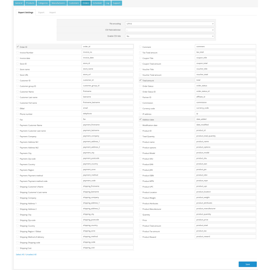 CSV Price Pro import/export module for OpenCart 1.5