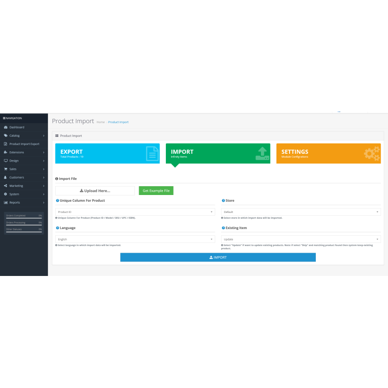 Импорт - экспорт товаров в Exel, CSV