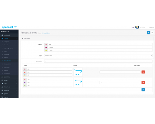 Product series module (Product variations)