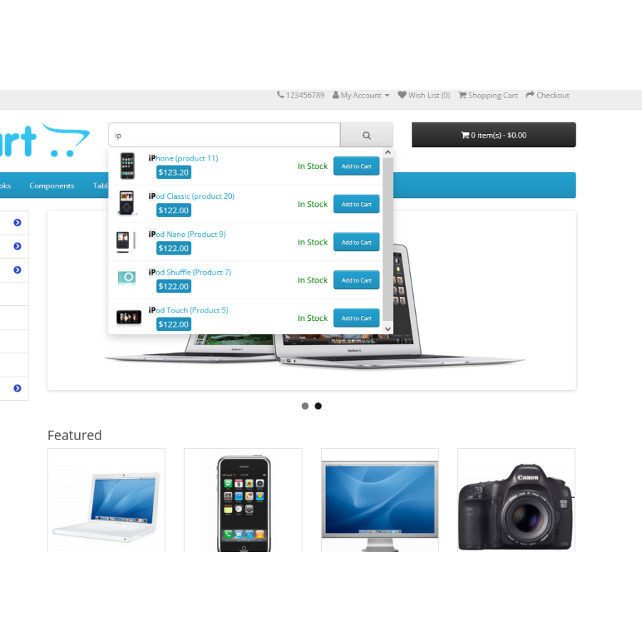 SearchEase – universal search for OpenCart