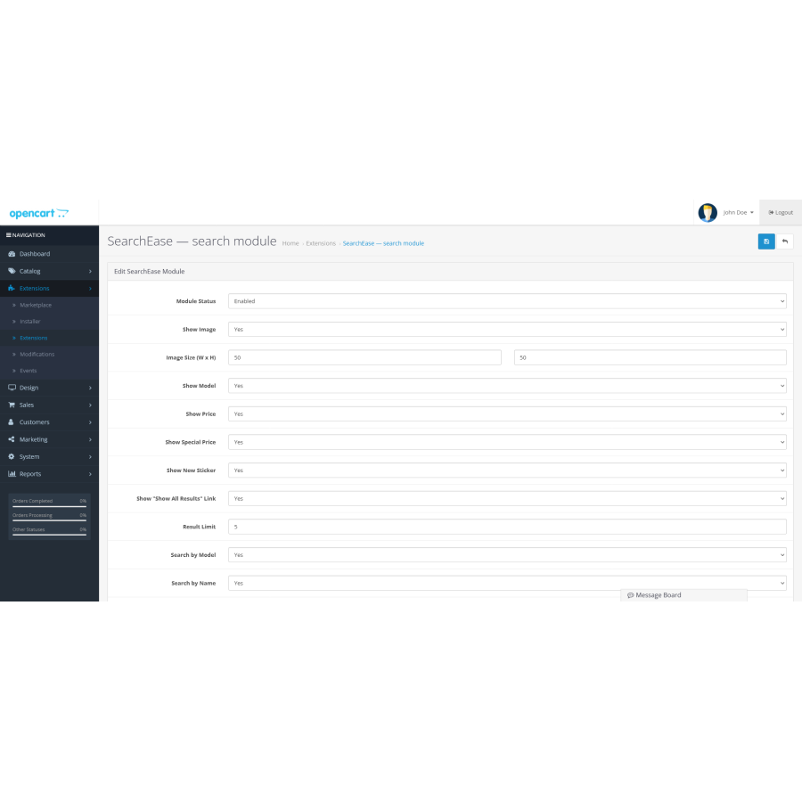 SearchEase – universal search for OpenCart