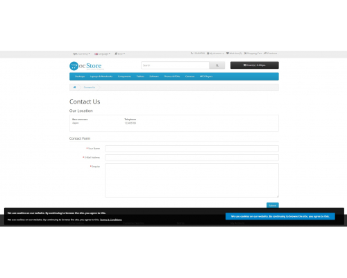 Module Agreement Cookies in OpenCart