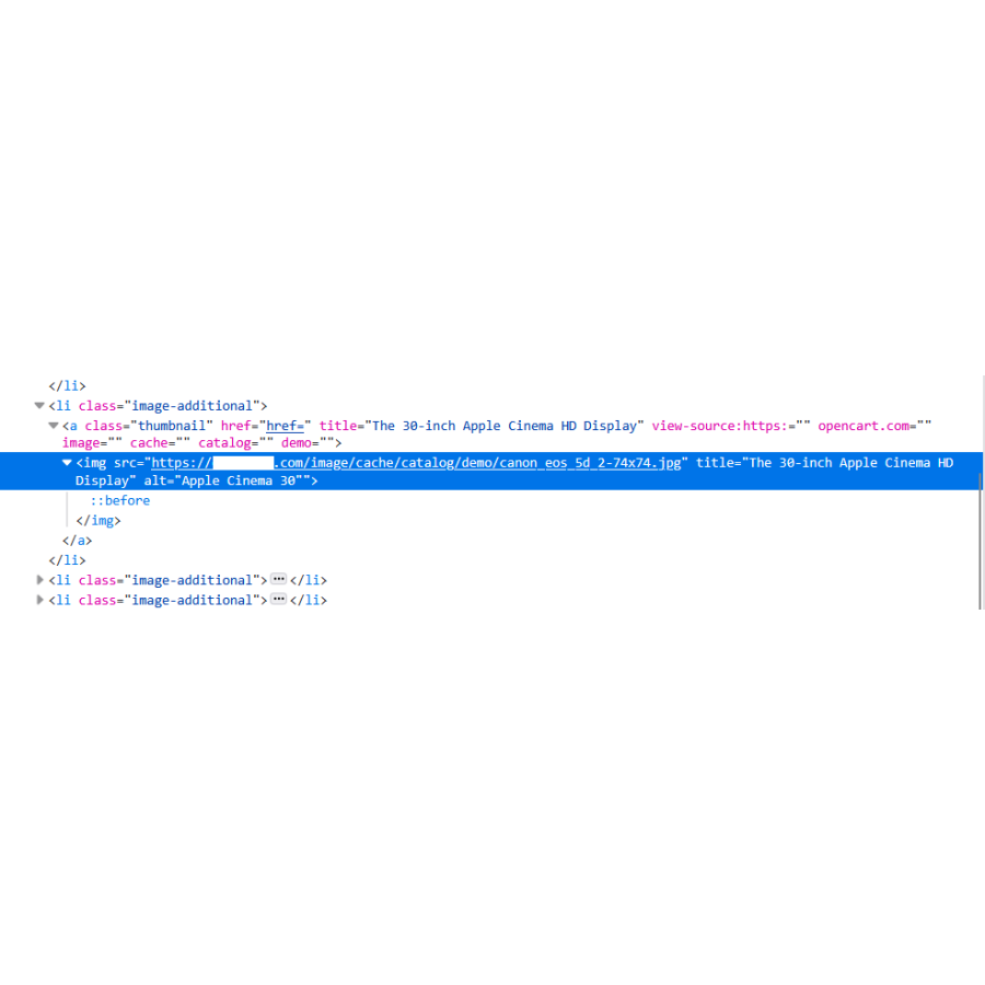 Your Alt and Title for the main product images