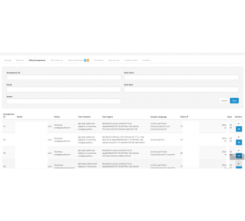 GDPR Compliance - Personal Data Management for OpenCart (GDPR Compliance Module)