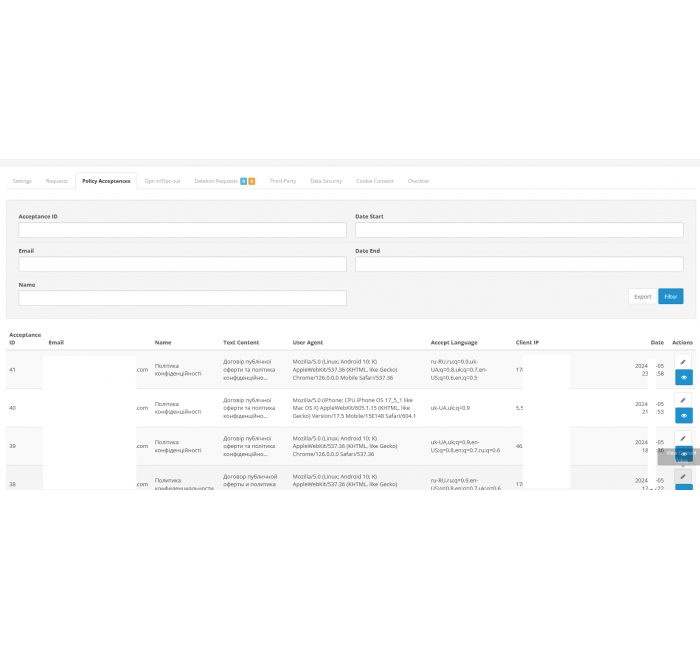 Соответствие GDPR – Управление персональными данными Соответствие GDPR – Управление персональными данными for OpenCart (GDPR Compliance Module)