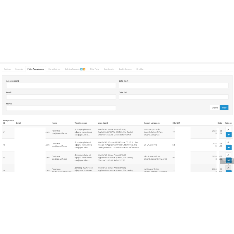 Kepatuhan GDPR - Manajemen Data Pribadi untuk OpenCart (Modul Kepatuhan GDPR)