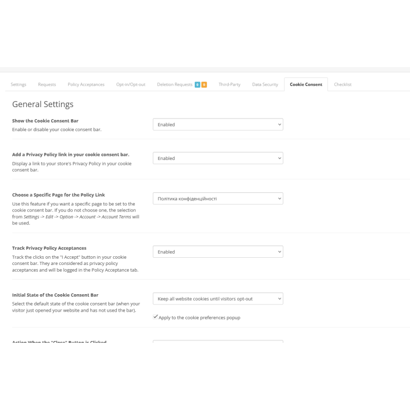 Kepatuhan GDPR - Manajemen Data Pribadi untuk OpenCart (Modul Kepatuhan GDPR)