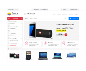 Frame - швидкий адаптивний шаблон для OpenCart 3 на Bootstrap 4
