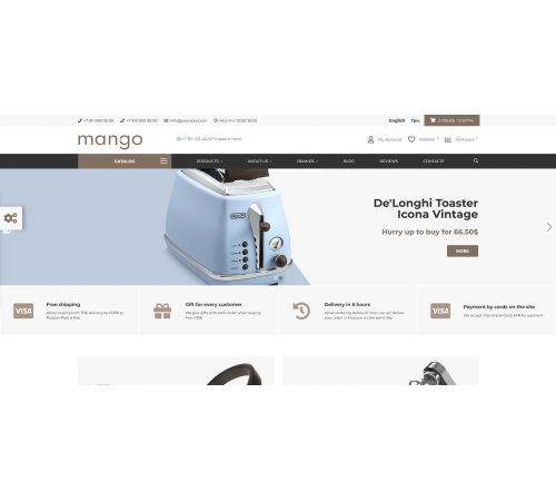 Mango - универсальный адаптивный шаблон для OpenCart 3, ocStore 3 + Быстрый старт