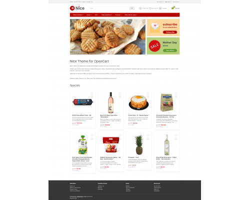 Шаблон Nice для OpenCart 3 (Безкоштовно)