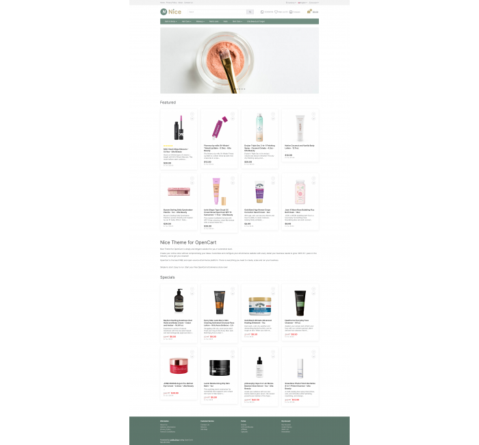 Шаблон Nice для OpenCart 3 (Бесплатно) Шаблон Nice для OpenCart 3 (Бесплатно)