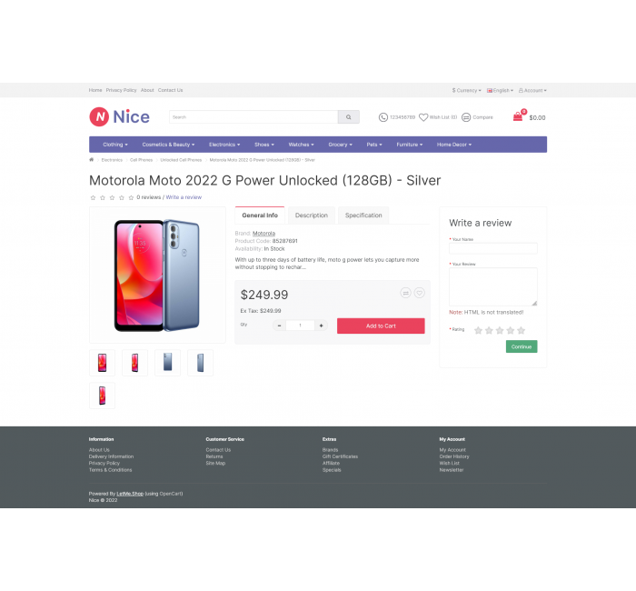 Шаблон Nice для OpenCart 3 (Бесплатно) Шаблон Nice для OpenCart 3 (Бесплатно)