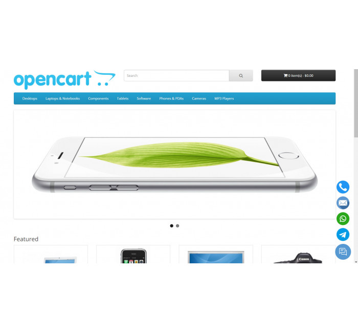 Κουμπιά για επικοινωνία WhatsApp, Facebook Messenger, Telegram, Skype, Viber