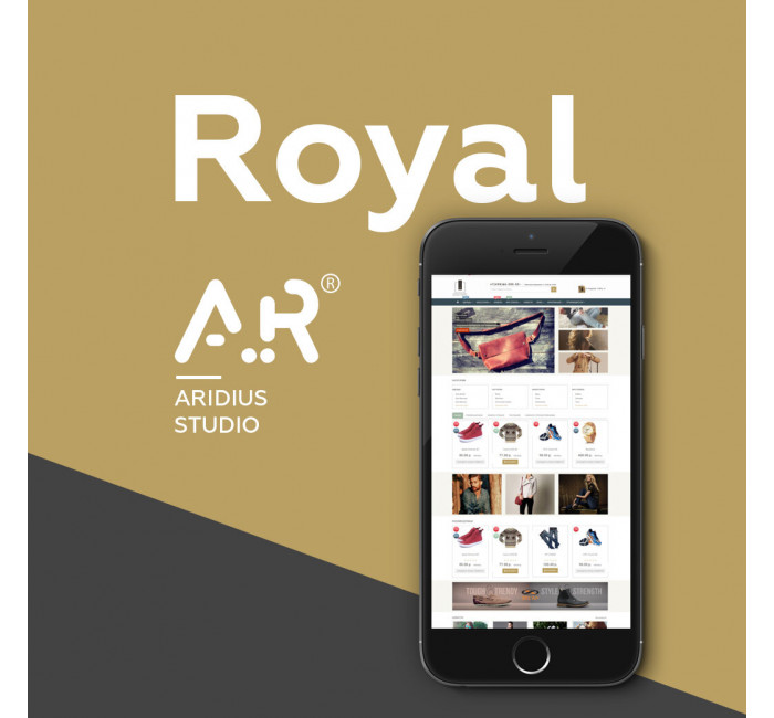 Royal — шаблон інтернет-магазину Opencart із живим пошуком, FAQ та швидким замовленням Royal — універсальний адаптивний шаблон для Opencart з 4 схемами та модулями