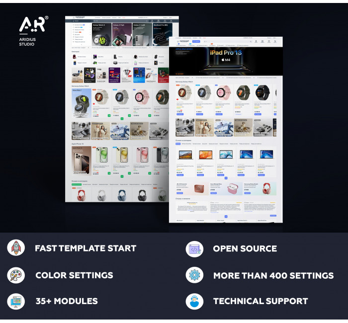 TopShop — template untuk membuat toko online modern Template Responsif TopShop untuk OpenCart dan ocStore dengan Modul