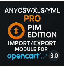 modul Impor / Ekspor Edisi anyCSV/XLS/YML PRO PIM untuk OpenCart