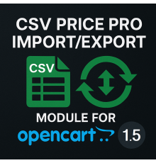 Modul impor/ekspor CSV Price Pro untuk OpenCart 1.5
