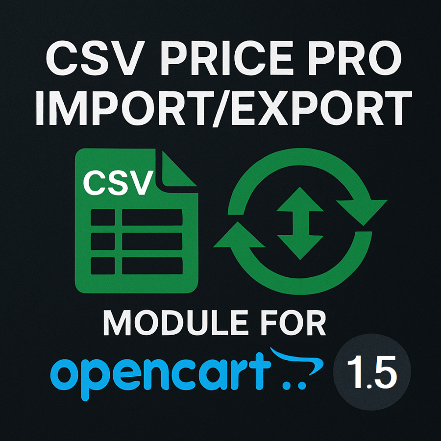 CSV Price Pro import/export module for OpenCart 1.5
