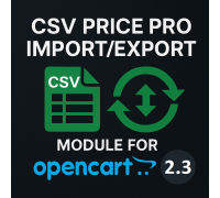 Модуль імпорту та експорту CSV Price Pro import/export для OpenCart 2.3