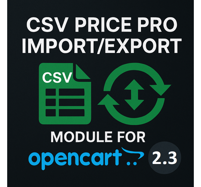 Модуль імпорту та експорту CSV Price Pro import/export для OpenCart 2.3
