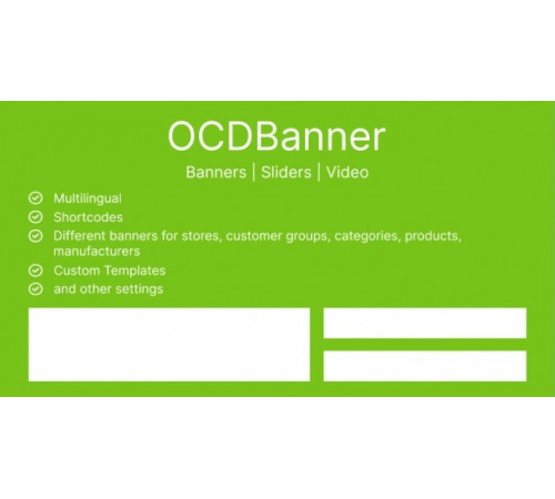 وحدة OCDbanner: لافتات | سلايدرز الفيديو لـ OpenCart