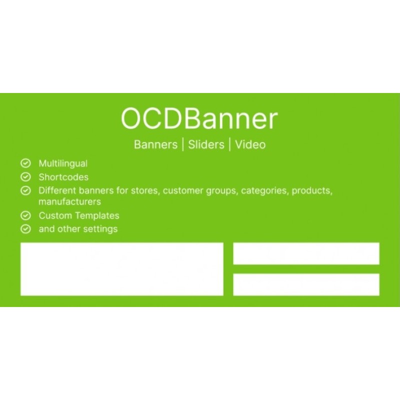Módulo OCDbanner: Banners | Sliders de vídeo para OpenCart