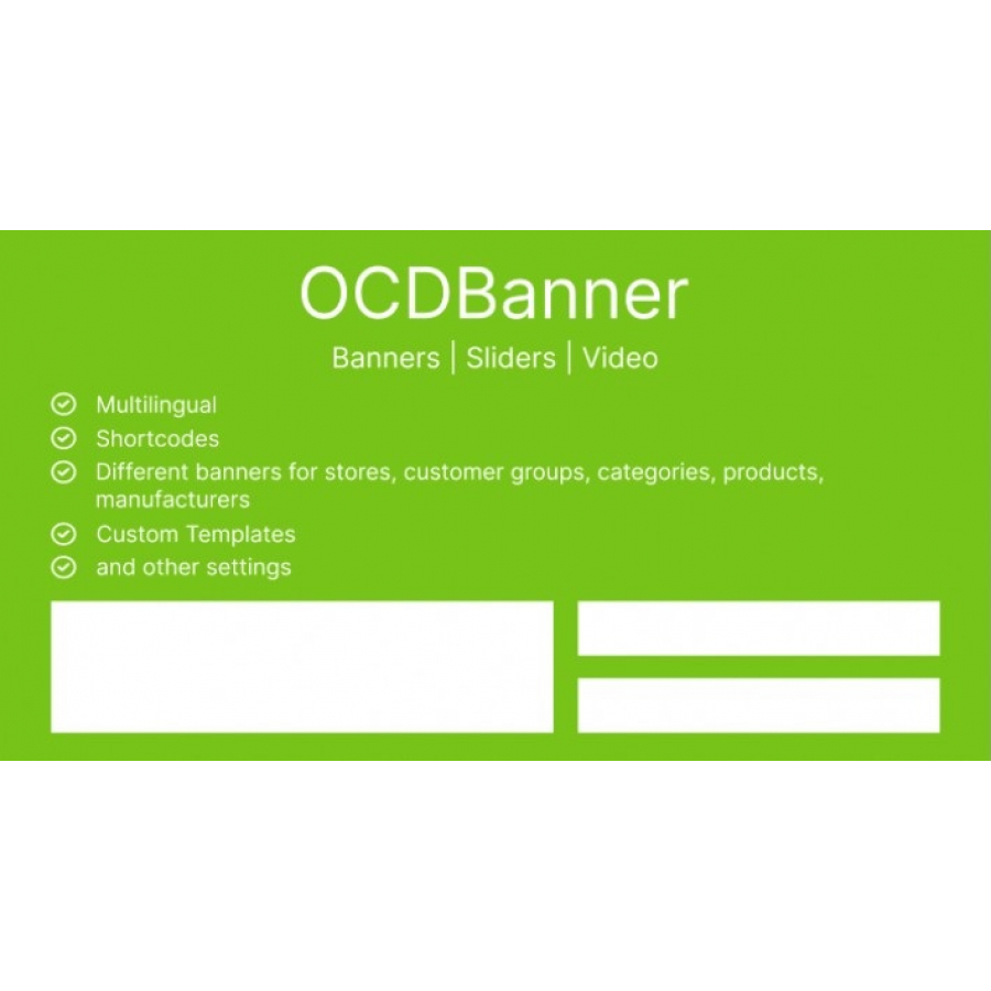 Модуль OCDbanner: Банери | Слайдери Відео для OpenCart