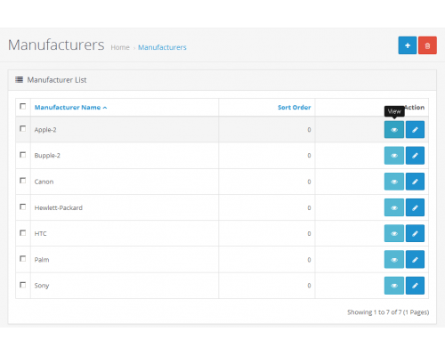 QuickView - quick view of products and categories from the admin panel on the storefront for Opencart