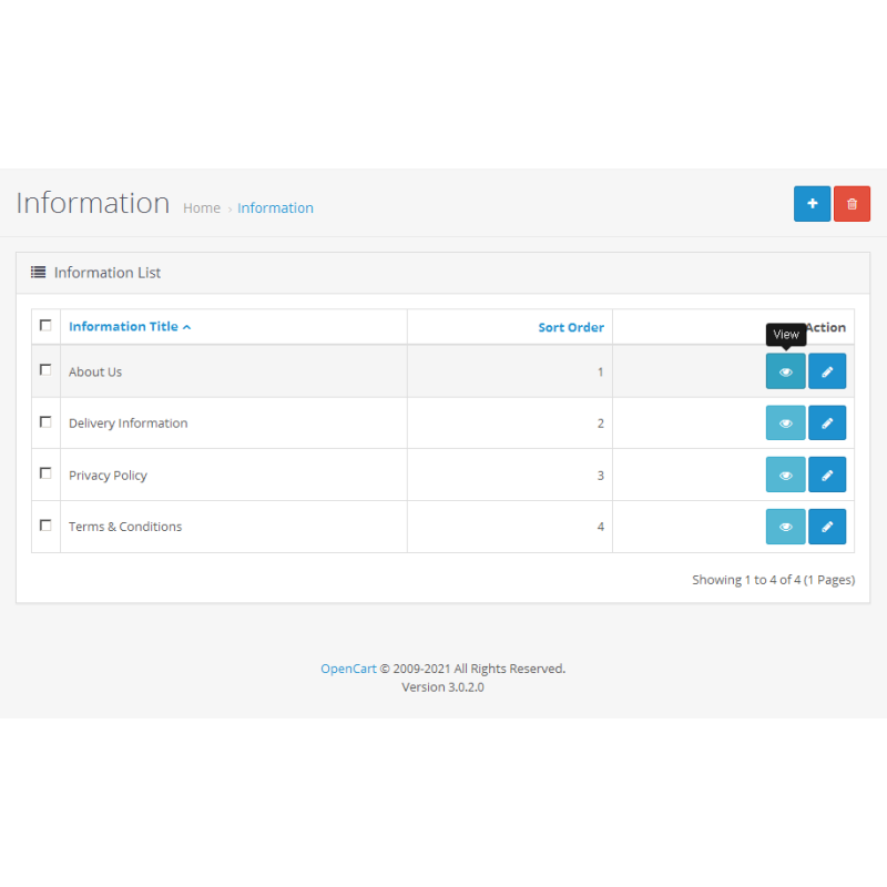 QuickView - швидкий перегляд товару та категорій з адмінки на вітрині магазину для Opencart